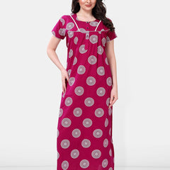 Be You Ethnic Motifs Printed Maxi Nightdress
