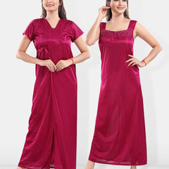 Be You Satin Maxi Nightdress With Robe