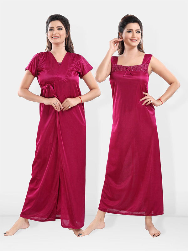 Be You Satin Maxi Nightdress With Robe