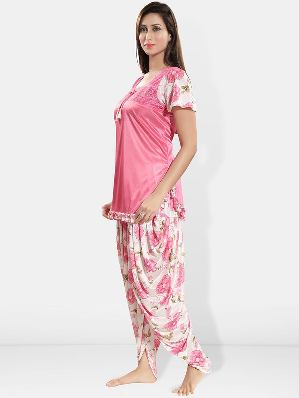 Be You Pack of 2 Square Neck Satin Night suit
