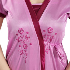 Be You Set of 2 Embroidered Maxi Wrap Nightdress