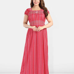 Be You Women Printed Maxi Nightdress