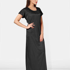 Be You Women Satin Maxi Nightdress