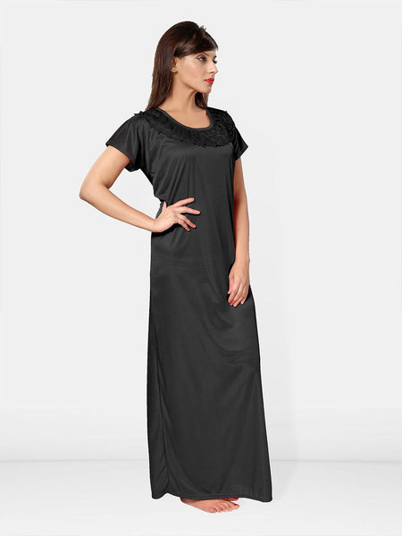 Be You Women Satin Maxi Nightdress