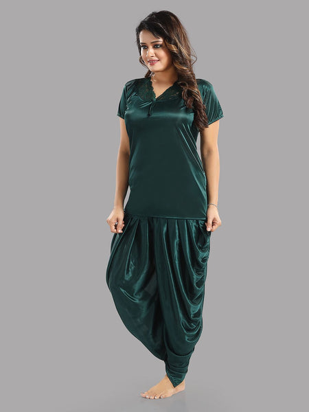 Be You V-Neck Satin 6 Pieces Maxi Nightdress