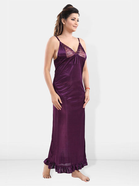 Be You V-Neck Satin Maxi Nightdress