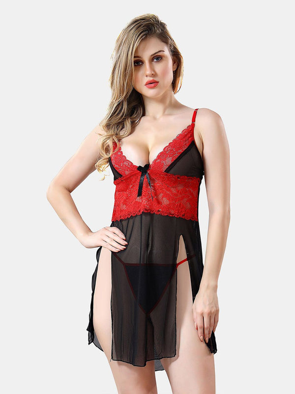 Be You Self Designed Net Baby Doll With Brief