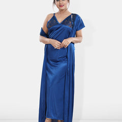 Be You Maxi Satin Wrap Nightdress With Robe