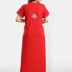 Be You Cotton Embroidered Maxi Nightdress