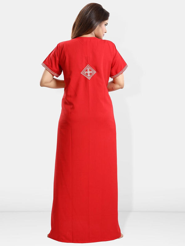 Be You Cotton Embroidered Maxi Nightdress