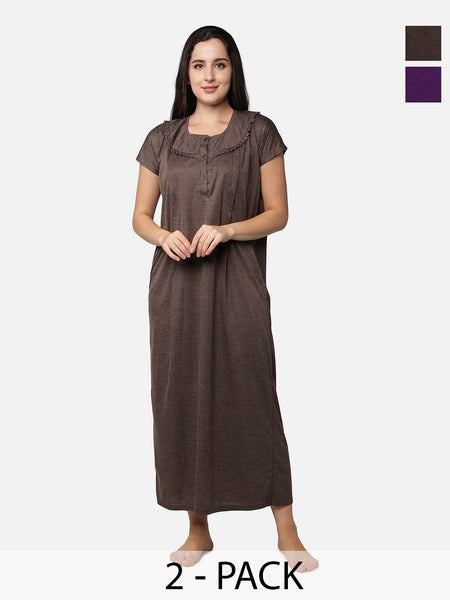 Be You Striped Maternity Maxi Nightdress