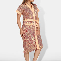 Be You Women Printed Cotton Anti-bacterial Super Soft Bath Robe With Belt