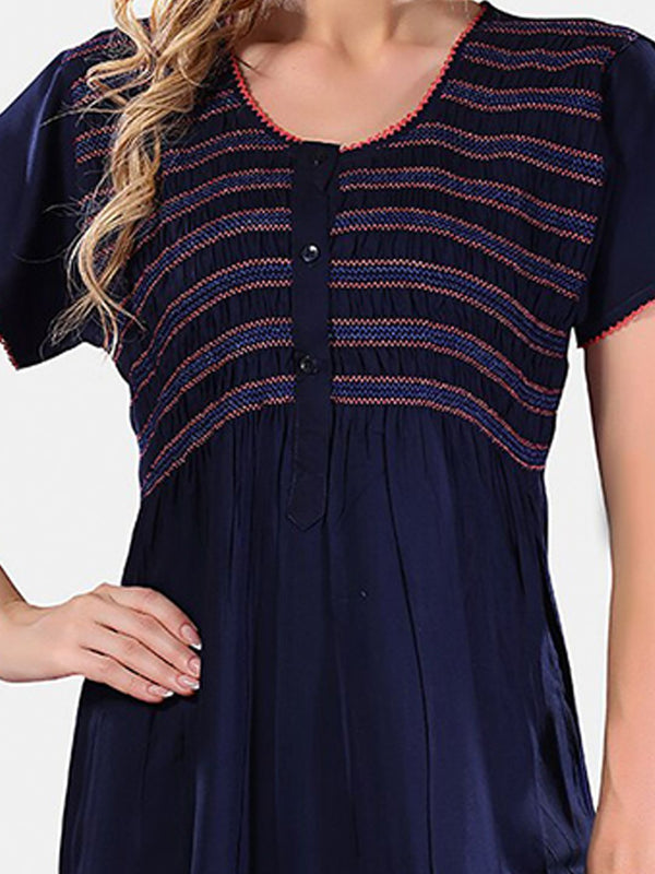Be You Round Neck Maxi Nightdress