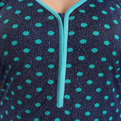 Be You Polka Dots Printed Satin Maxi Nightdress