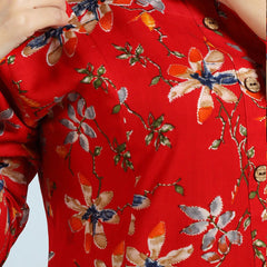 Be You Floral Printed Maternity Straight Kurta