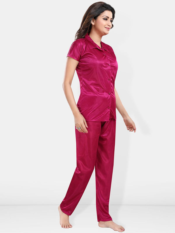 Be You Satin Shirt & Lounge Pant Night Suit