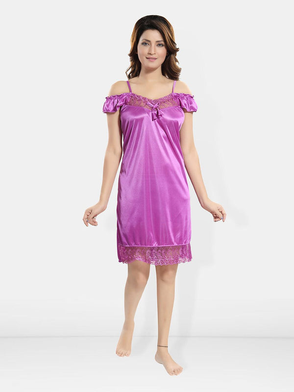 Be You Shoulder Straps Satin Nightdress & Robe