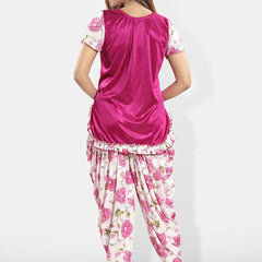 Be You Square Neck Short Sleeves Satin Night suit