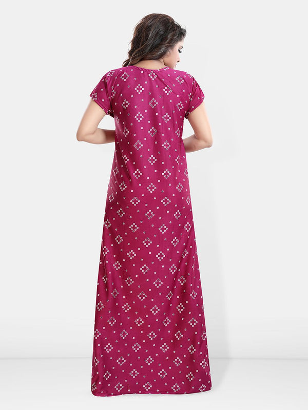 Be You Women Pack Of 2 Printed Maxi Nightdress