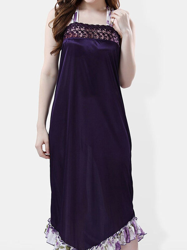 Be You Shoulder Straps Satin Maxi Nightdress