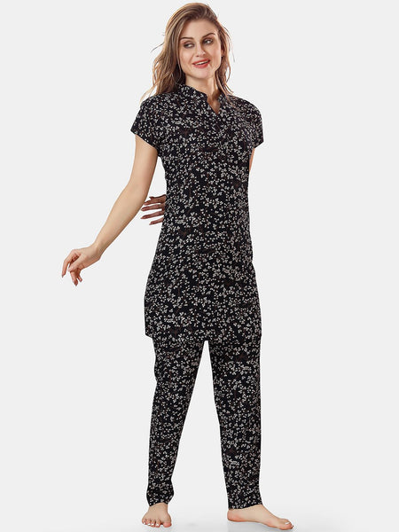 Be You Floral Printed Night Suit