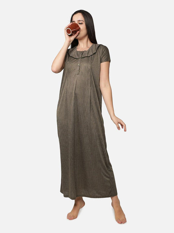 Be You Striped Maternity & Feeding Maxi Nightdress