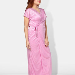 Be You Shoulder Straps Satin Maxi Nightdress With Robe