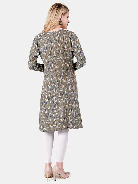 Be You Floral Printed Maternity Straight Kurta