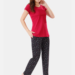 Be You Conversational Printed Maternity Night Suit
