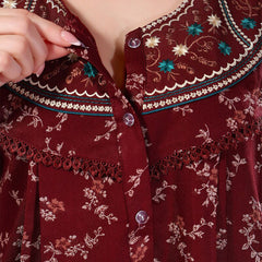 Be You Floral Printed Maxi Nightdress