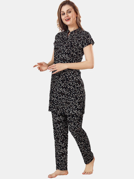 Be You Floral Printed Night Suit
