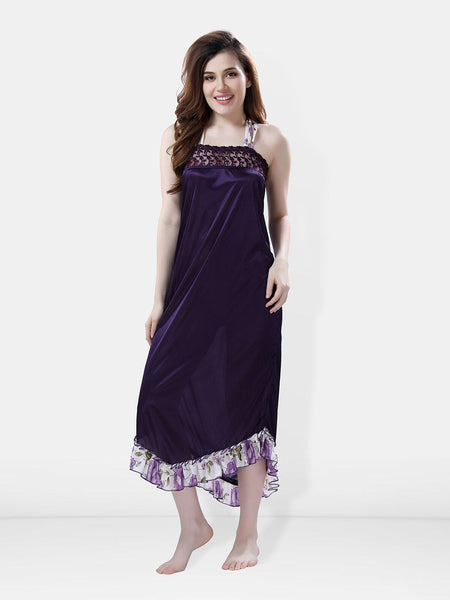 Be You Printed Nightdress With Robe