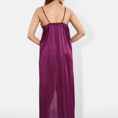 Be You Shoulder Straps Satin Maxi Nightdress With Robe