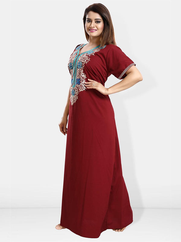 Be You Embroidered Maxi Nightdress