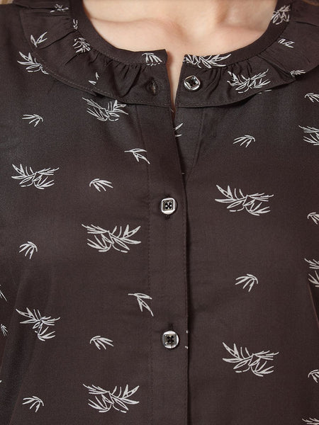 Be You Floral Printed Shirt And Pyjama Night Suit