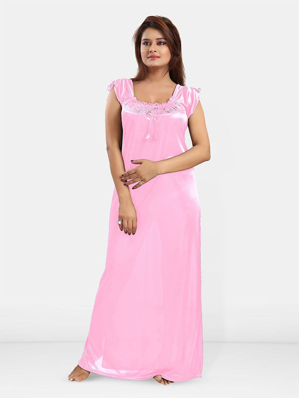 Be You Square Neck Sleeveless Satin Maxi Nightdress