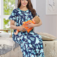 Be You Women Printed Maxi Nightdress