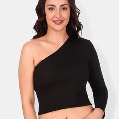 Be You One Shoulder Cotton Crop Top
