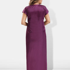 Be You 6 Pieces Satin Maxi Nightdress Set With Robe And Lingerie Set