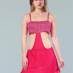 Be You Pink & Red Net Baby Doll