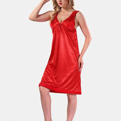 Be You V Neck Lace Up Details Satin Nightdress With Robe