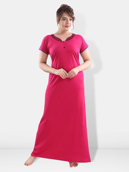 Be You Embroidered Detail Maxi Nightdress
