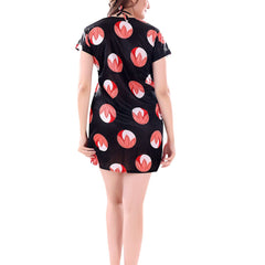 Be You Women Set of 3 Black Printed Nightdress