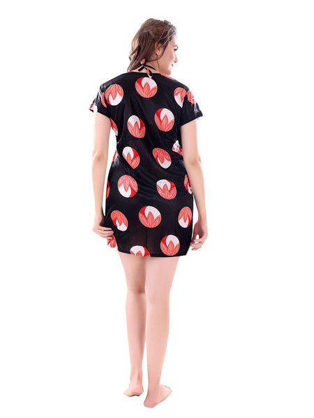 Be You Women Set of 3 Black Printed Nightdress