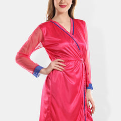 Be You Shoulder Straps Nightdress With Robe & Briefs