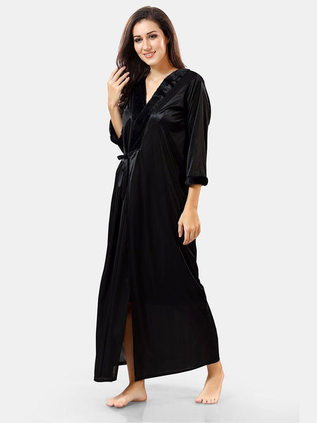 Be You Self Design Nightdress With Robe