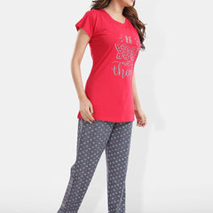 Be You Printed T-shirt With Pyjamas