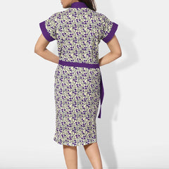 Be You Women Floral Printed Cotton Anti-bacterial Super Soft Bath Robe With Belt