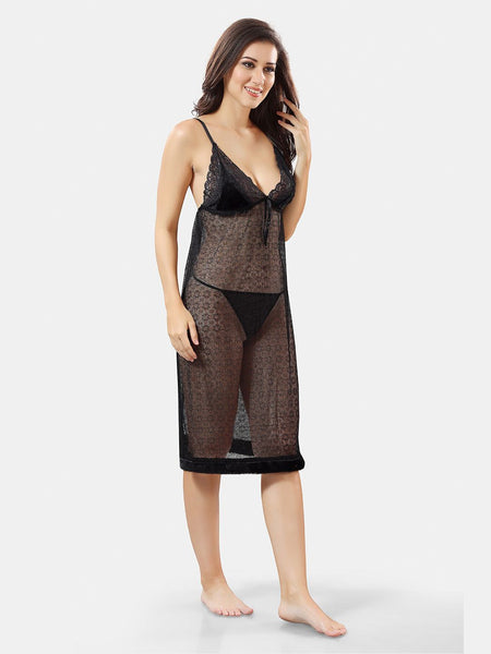 Be You Self Design Nightdress With Robe