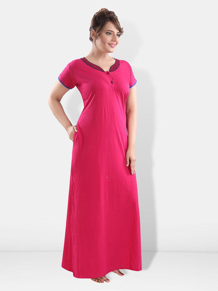 Be You Embroidered Detail Maxi Nightdress